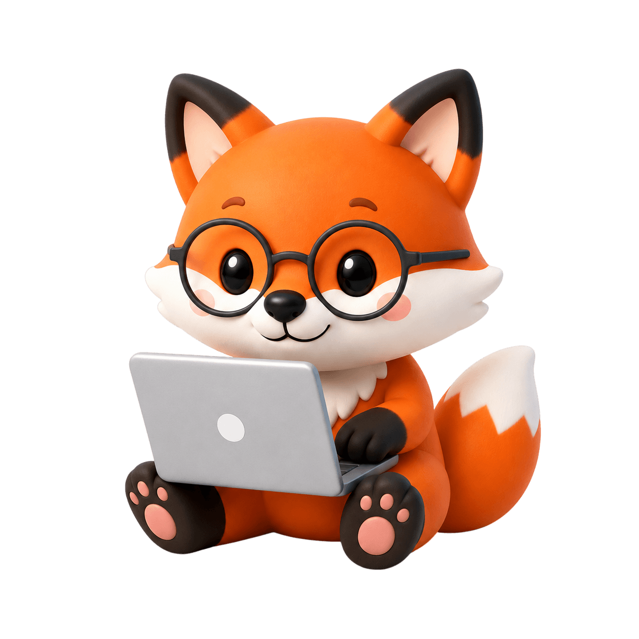 Rubah 3D SebatasWeb dengan Laptop